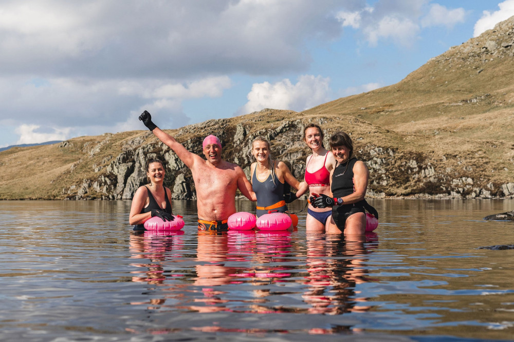 Wild swimmers in Angle Tarn